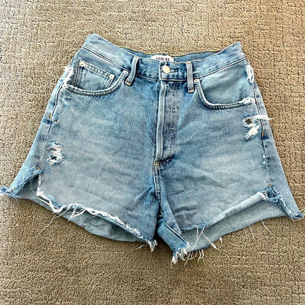 AGOLDE HIGH WAISTED SHORTS SIZE 25